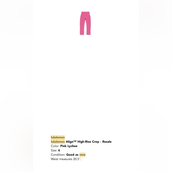 lululemon align leggings in Pink Lychee - Picture 9 of 9